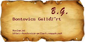 Bontovics Gellért névjegykártya